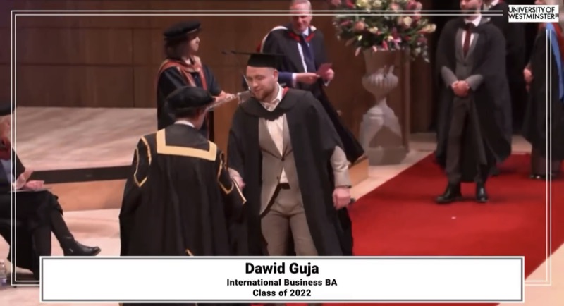 Dawid at university
